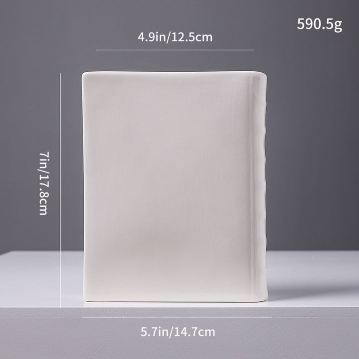 Decorative Book-Shaped Ceramic Sculpture Kalsten