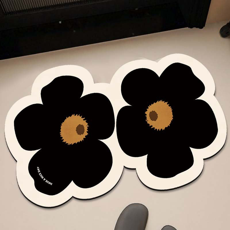 Floral Shaped Decorative Floor Mat