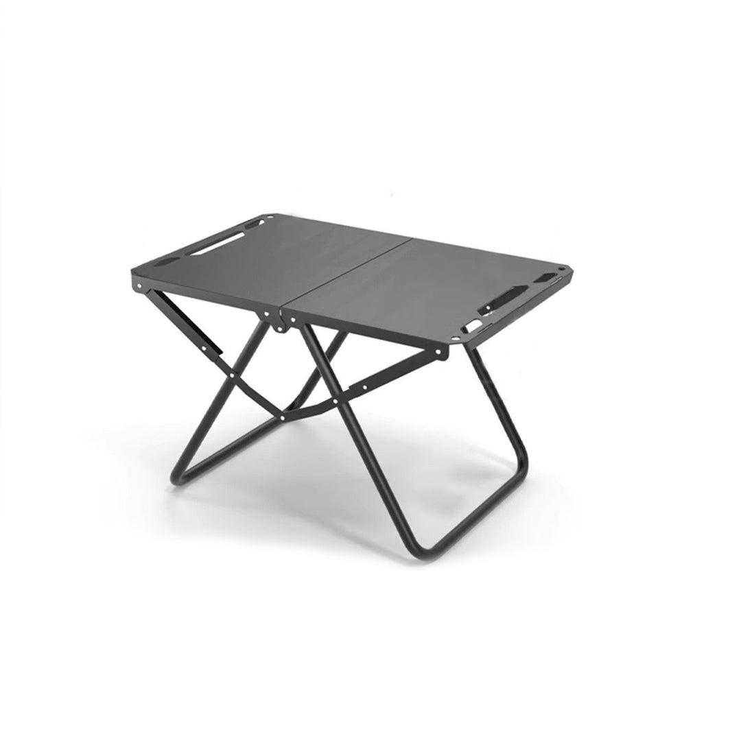 Folding Camping Table With Two Storage Compartments Kalsten