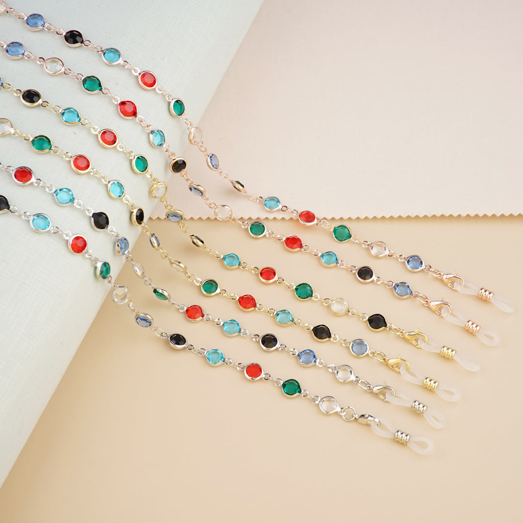 Gemstone-Accented Eyewear Chain Kalsten