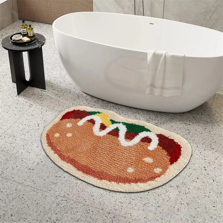 Croissant-Shaped Bath Mat