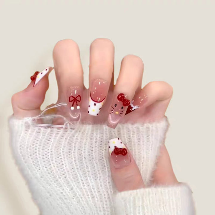 Artificial nails with cute 3D designs Kalsten