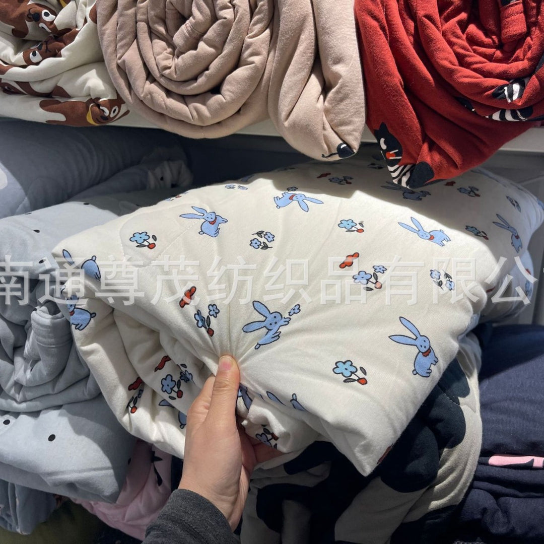 Quilted Comfort Comforter with Cute Cloud Dog Design