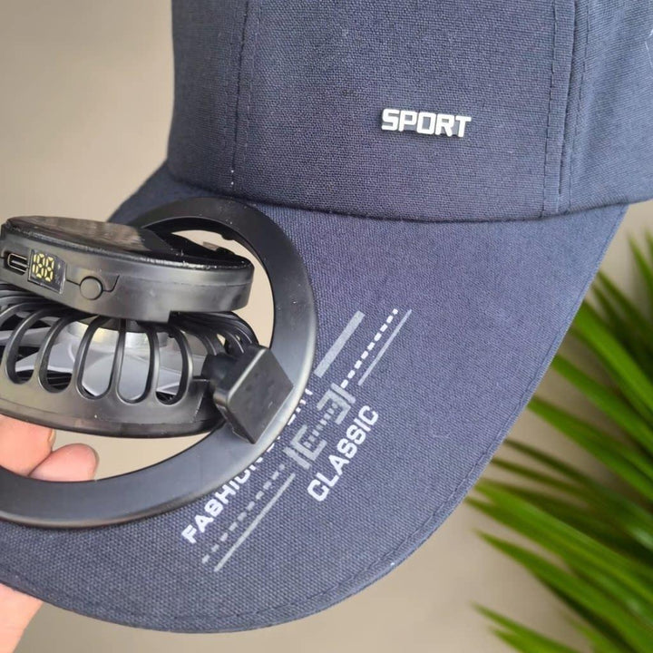 Portable solar-powered USB-C fan with digital battery indicator Kalsten