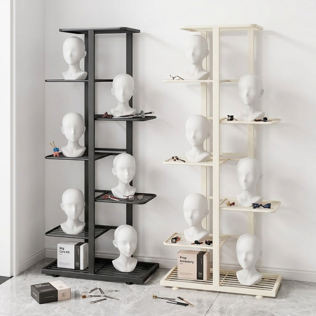 Indoor Multi-Tier Vertical Plant Stand with Slatted Base and Tiered Shelves