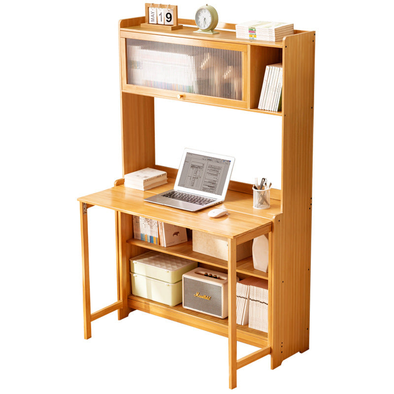 Foldable Computer Desk with Lower Shelf and Ergonomic Design Kalsten