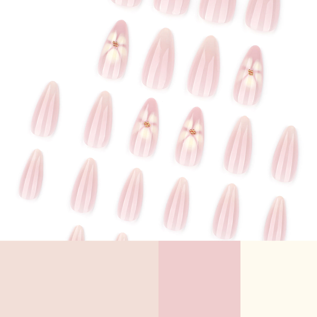 Elegant Stiletto Nails with Floral Accents Kalsten