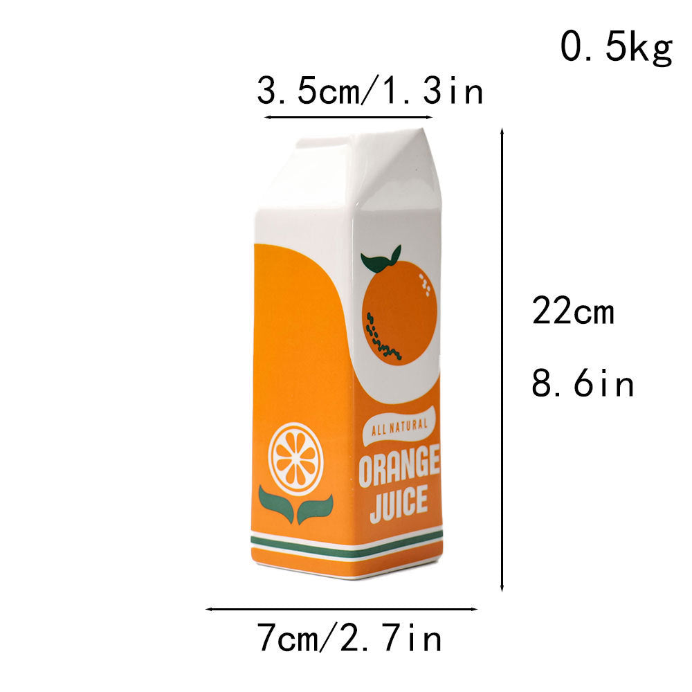 Ceramic Orange Juice Container