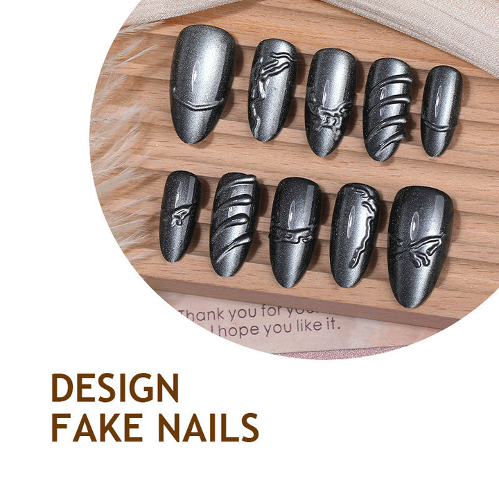 Artificial nail set with elegant and shimmering design Kalsten