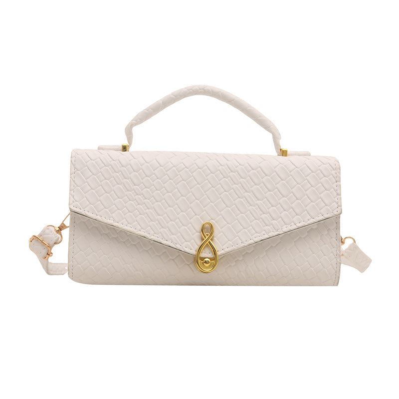 Elegant Crocodile-Patterned Handbag