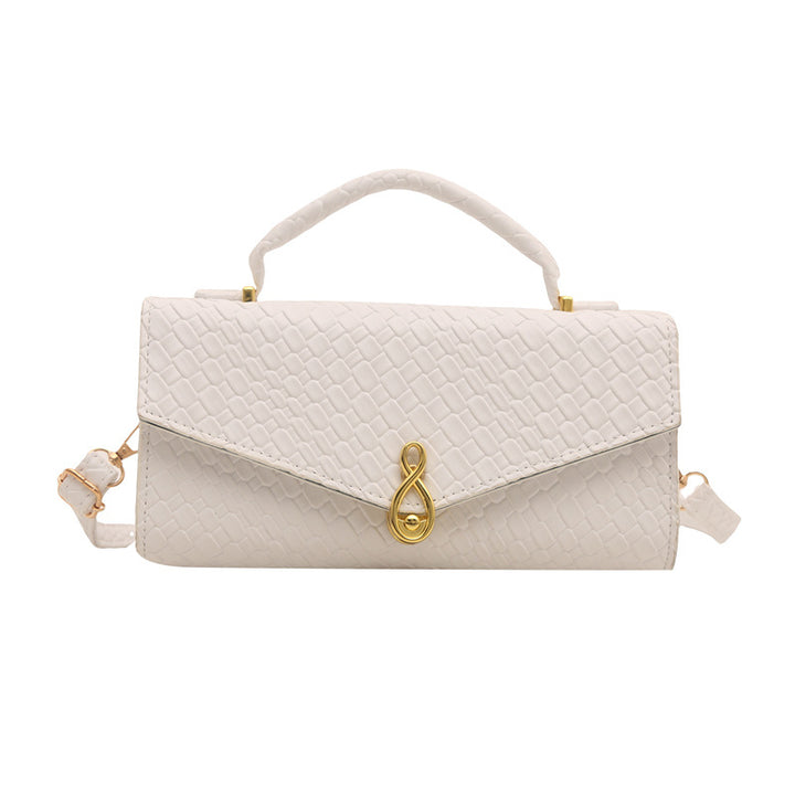 Elegant Crocodile-Patterned Handbag