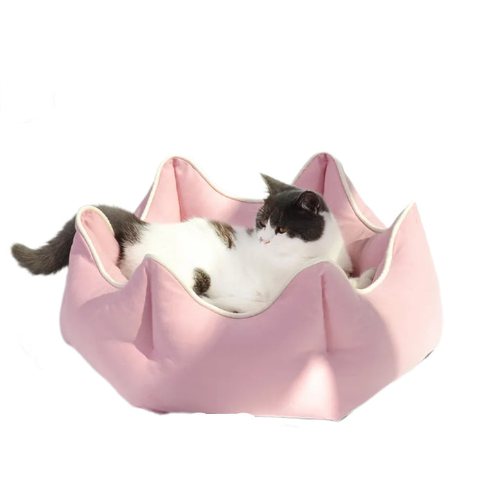 Cozy Floral-Shaped Dog Bed