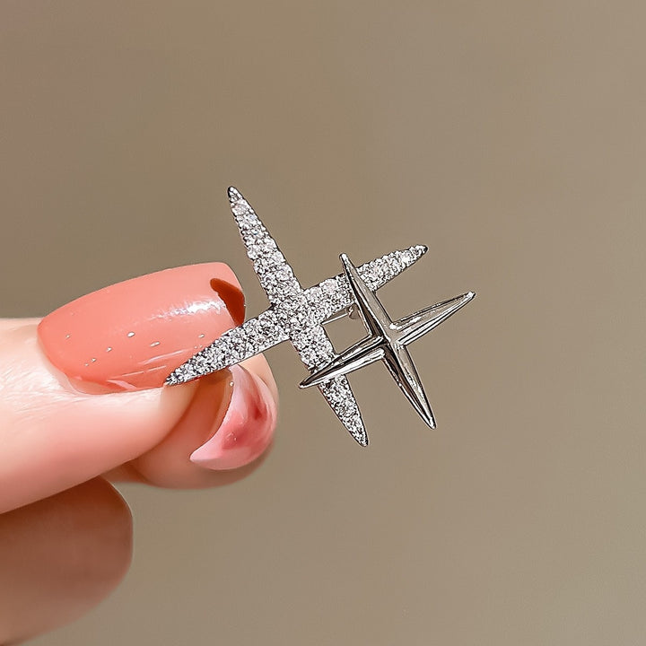 Glamorous brooch with sparkling rhinestones Kalsten