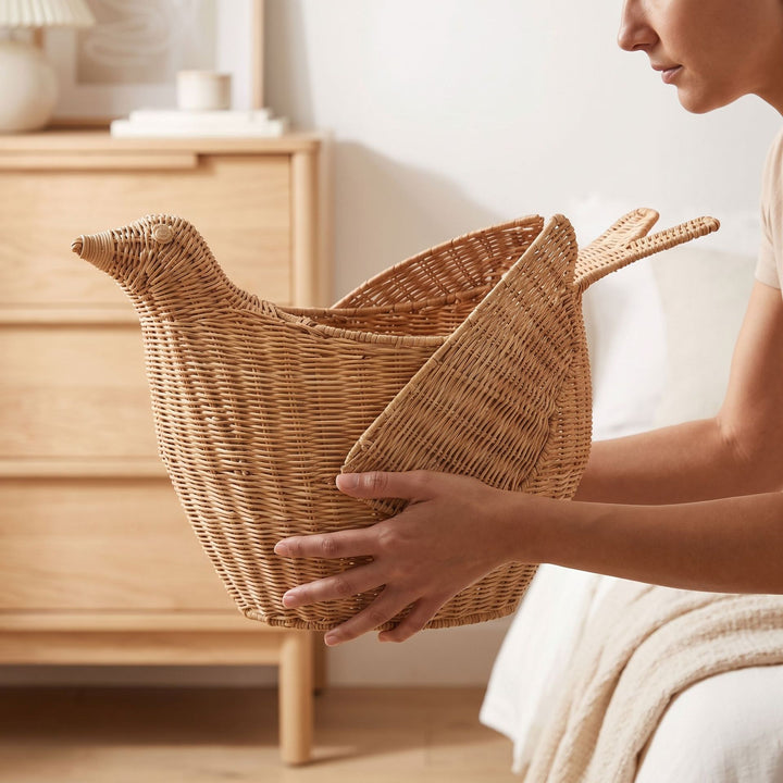 Playful basket in bird design Kalsten