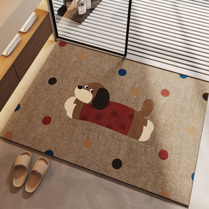Playful Cartoon Animal Doormat