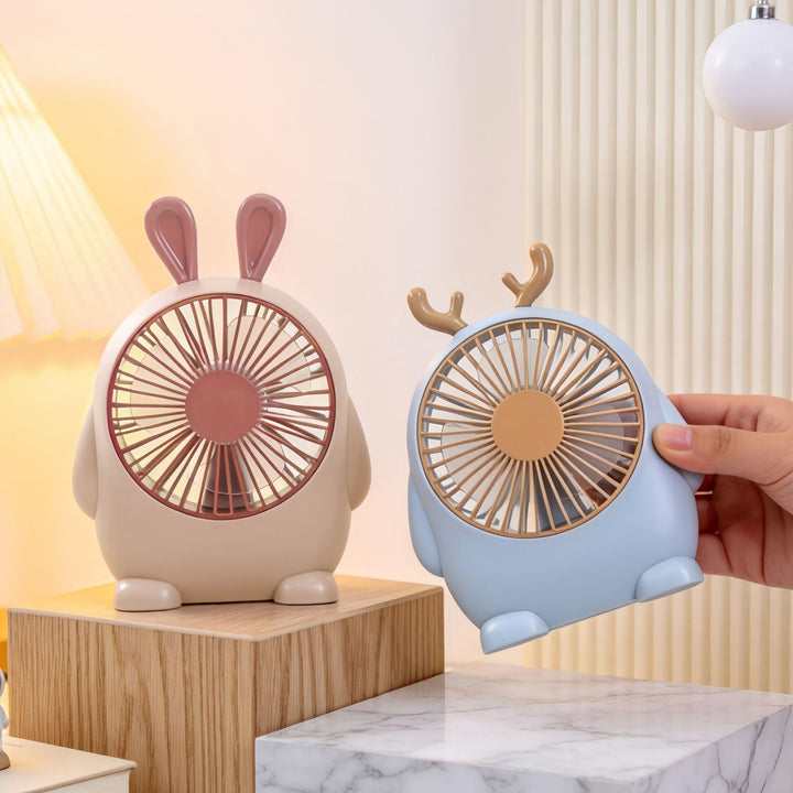 Ladies portable hand fan with playful moose design Kalsten