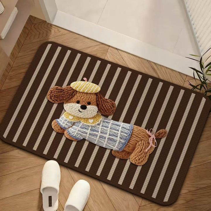 Playful Dog-Themed Area Mat
