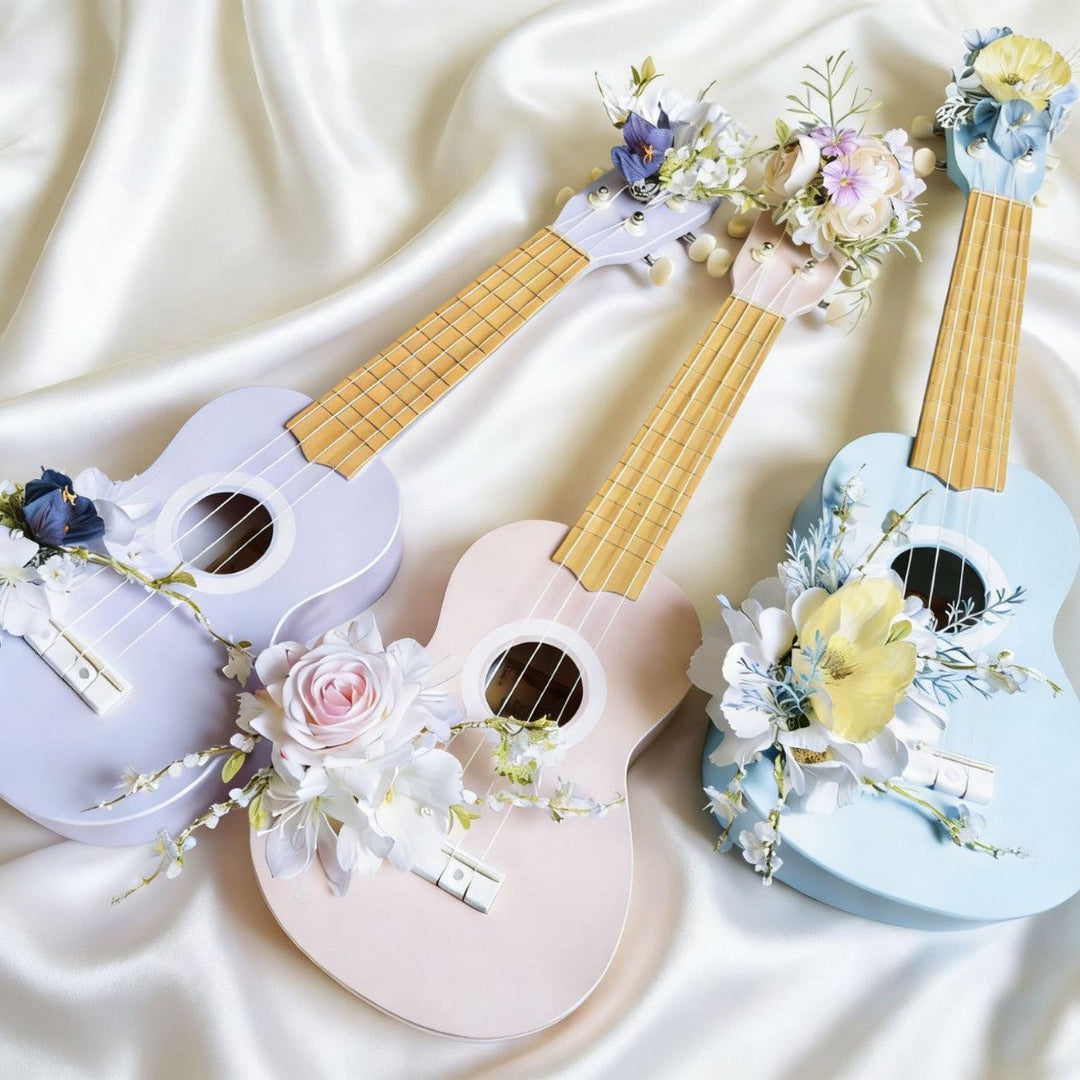 Floral-Themed Decorative Ukulele Kalsten
