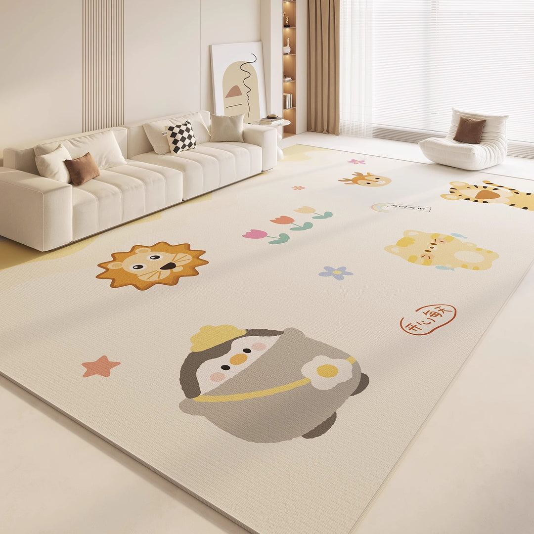 Cartoon-Themed Plush Area Rug