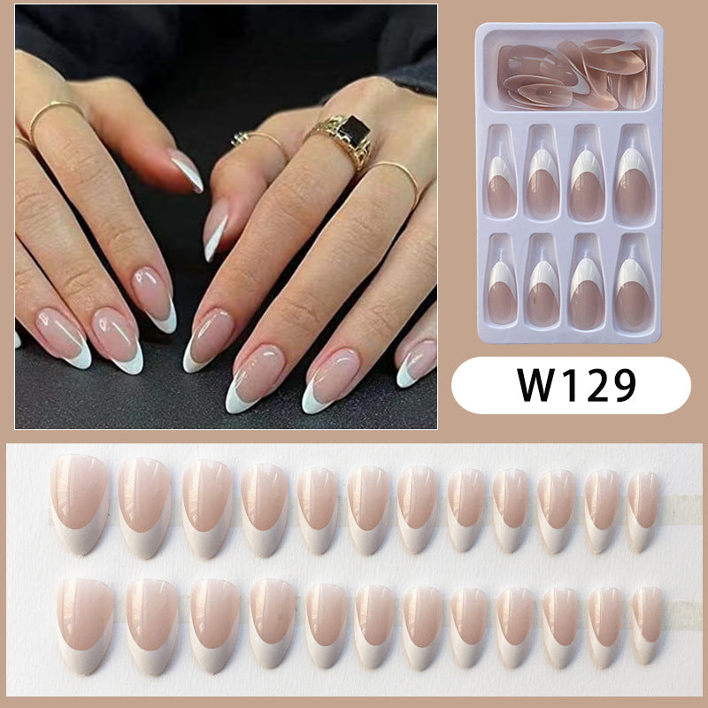 Elegant French Tip Press-On Nail Set