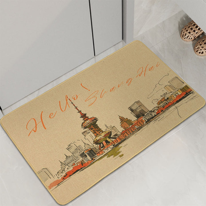 Decorative Cat-Themed Bath Mat Kalsten