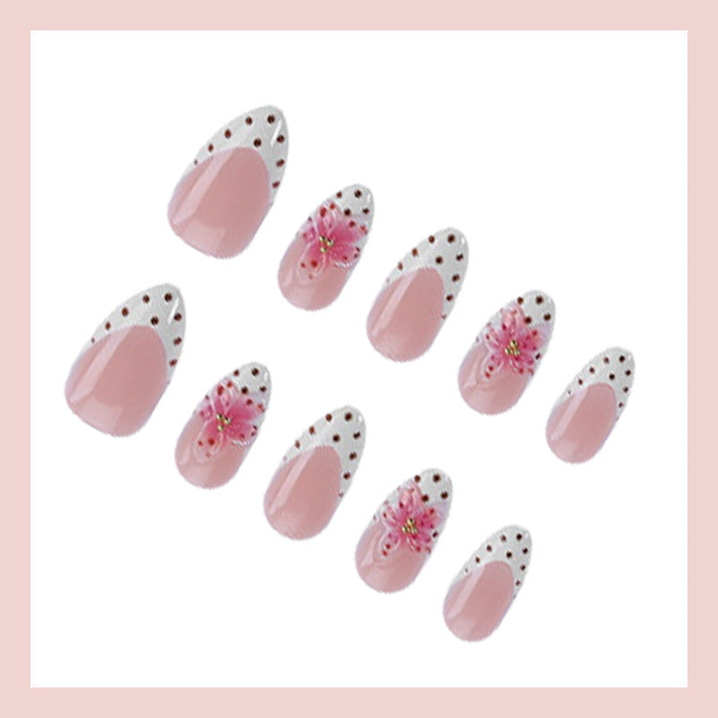 Artificial nail set with floral accents Kalsten