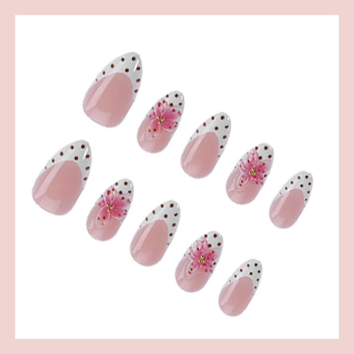 Artificial nail set with floral accents Kalsten