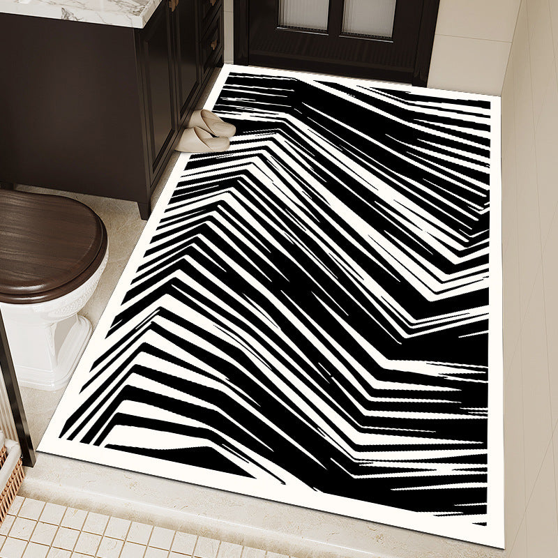 Geometric Patterned Bathroom Mat