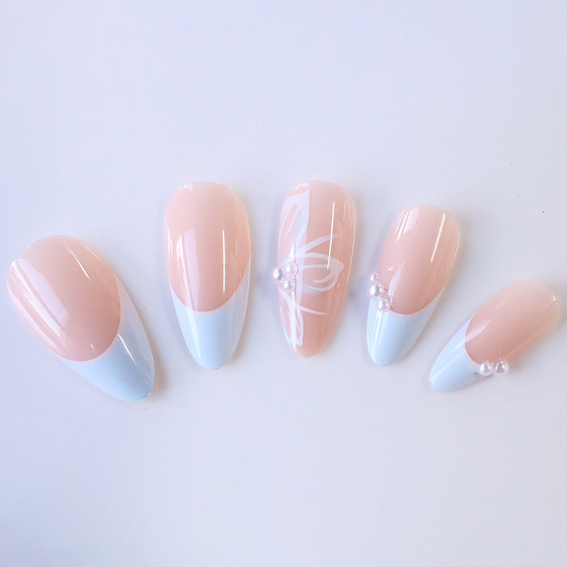 Elegant Floral-Accent Acrylic Nail Design Kalsten