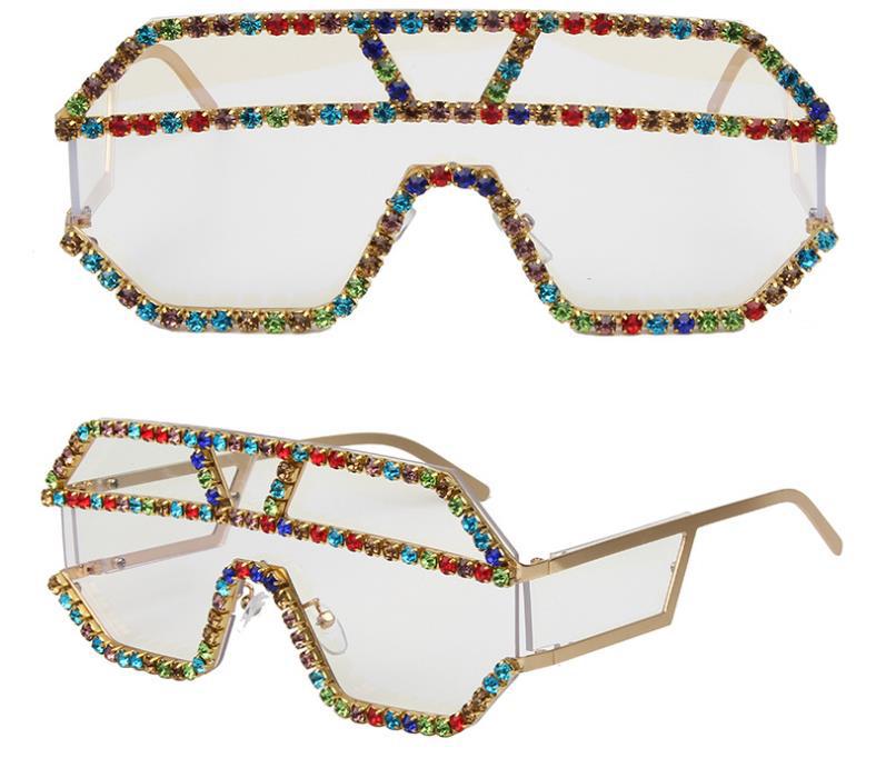 Women's stylish sunglasses with geometric frame and rhinestone embellishment Kalsten