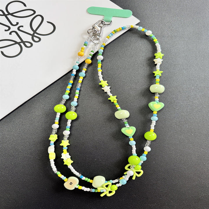 Colorful Beaded Charm Necklace Kalsten 1790135737