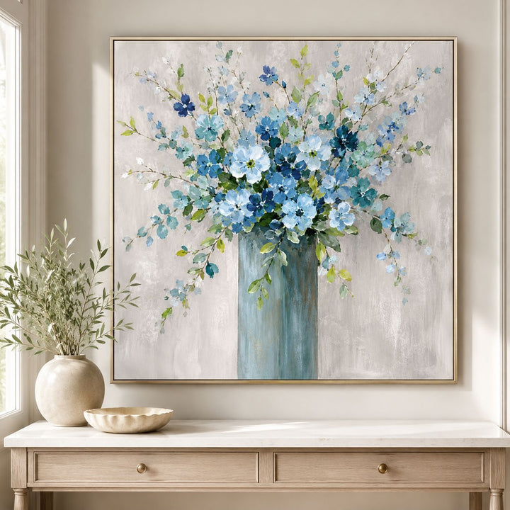 3D Textured Floral Canvas Artwork
