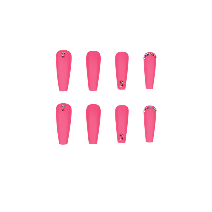 Artificial nail extensions with glitter accents Kalsten