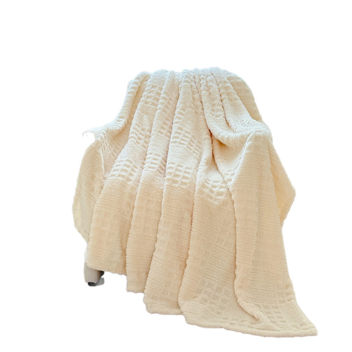 Plush Textured Throw Blanket Kalsten