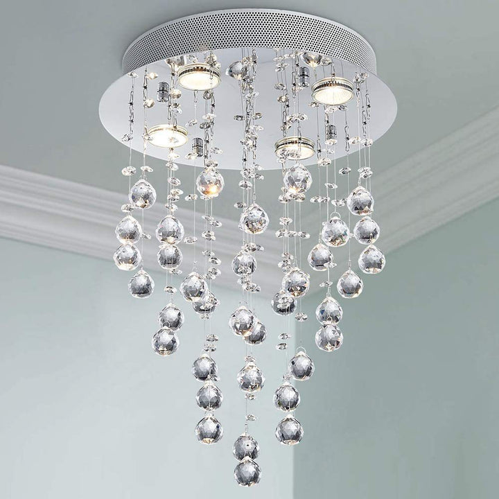 Crystal Raindrop Hanging Light Fixture