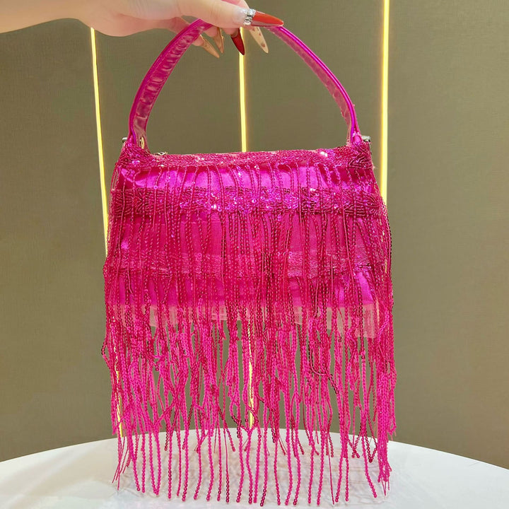 Fringe Detail Evening Handbag