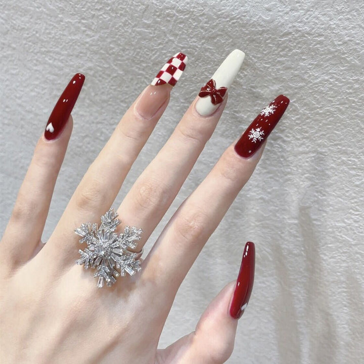 Festive Press-On Nail Art Set