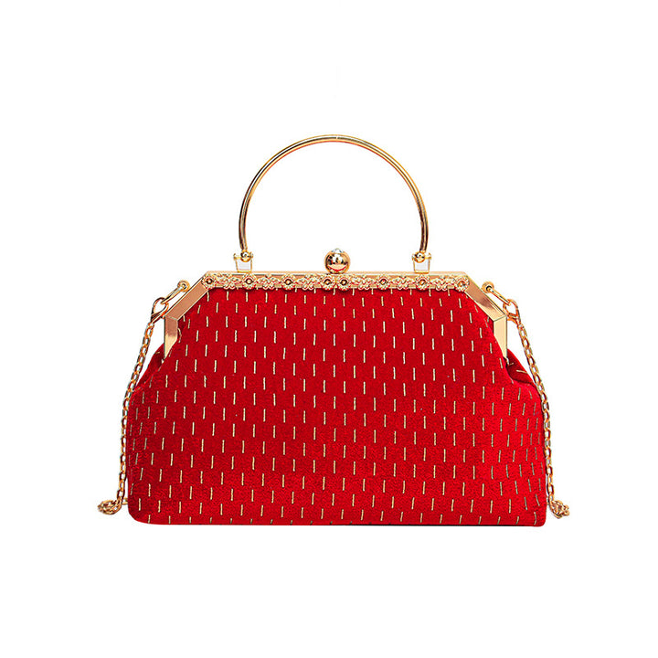 Vintage Glamour Chain-Handled Handbag