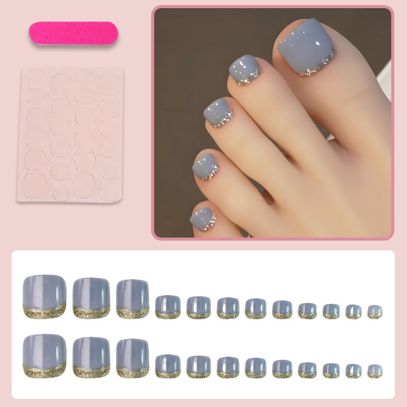 Art nail set with elegant glitter gradient Kalsten