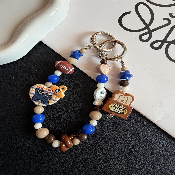 Decorative Beaded Charm Keychain Kalsten 1790135022