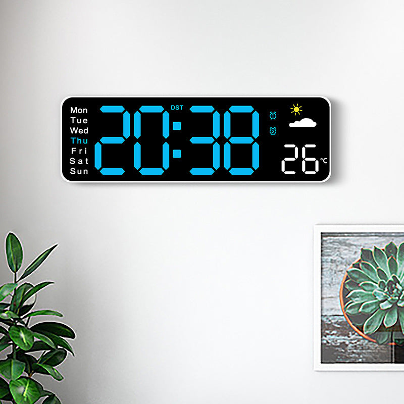 Digital radio alarm clock with temperature and day of the week display Kalsten