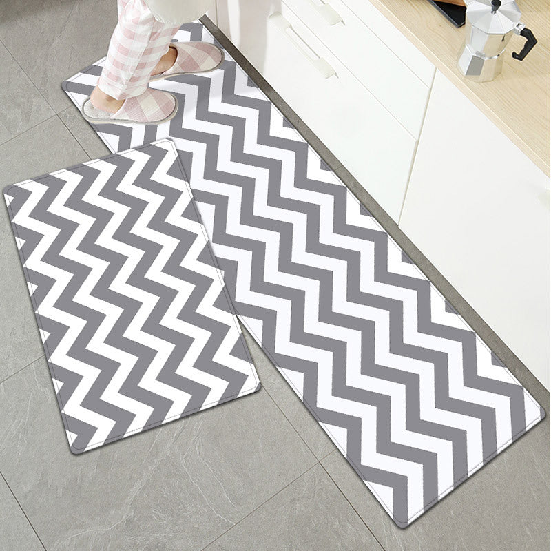 Modern Chevron Pattern Kitchen Mat Set Kalsten