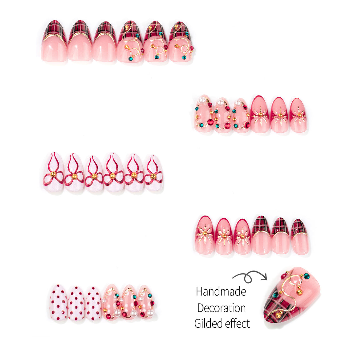 Festive Manual Decorative Press-On Nail Set