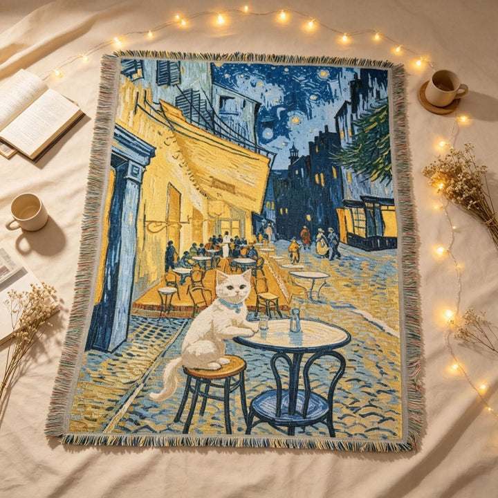 Artistic Leopard-Themed Tapestry Blanket