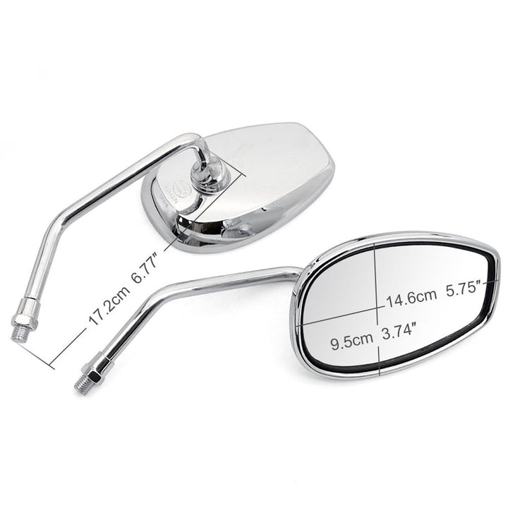 Motorcycle rearview mirror with adjustable arm and high-reflective surface Kalsten