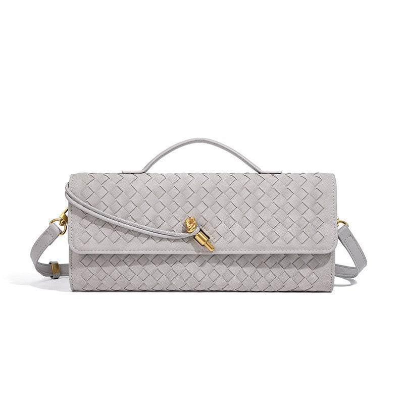 Sculpted Suede Clutch Bag Kalsten