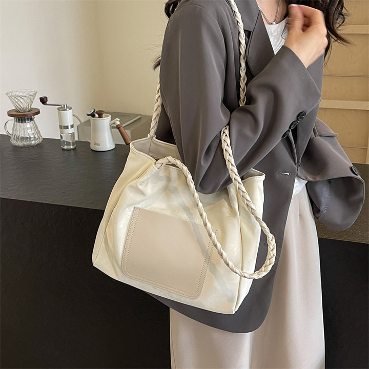 Fashionable Braided Handle Tote Bag Kalsten