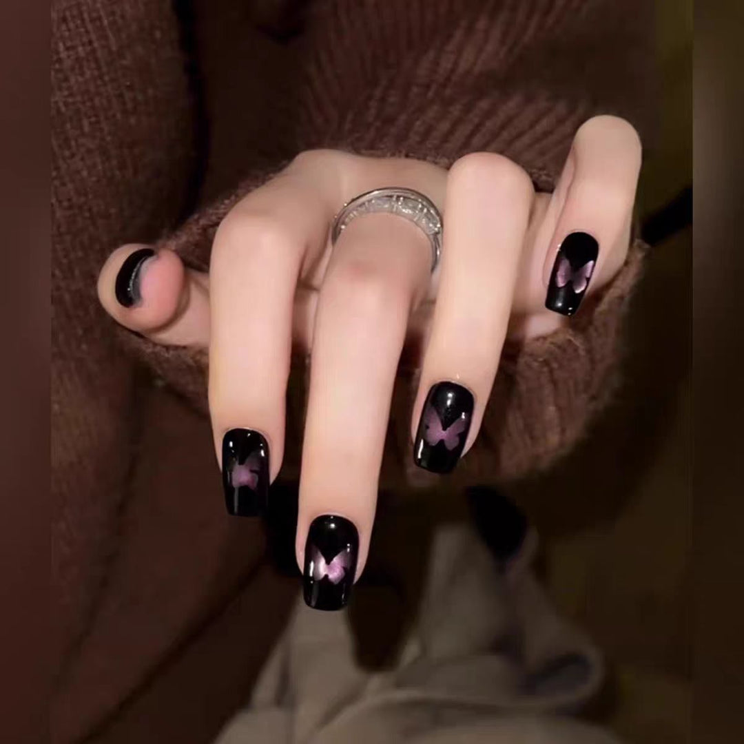 Butterfly-Inspired Press-On Nail Art
