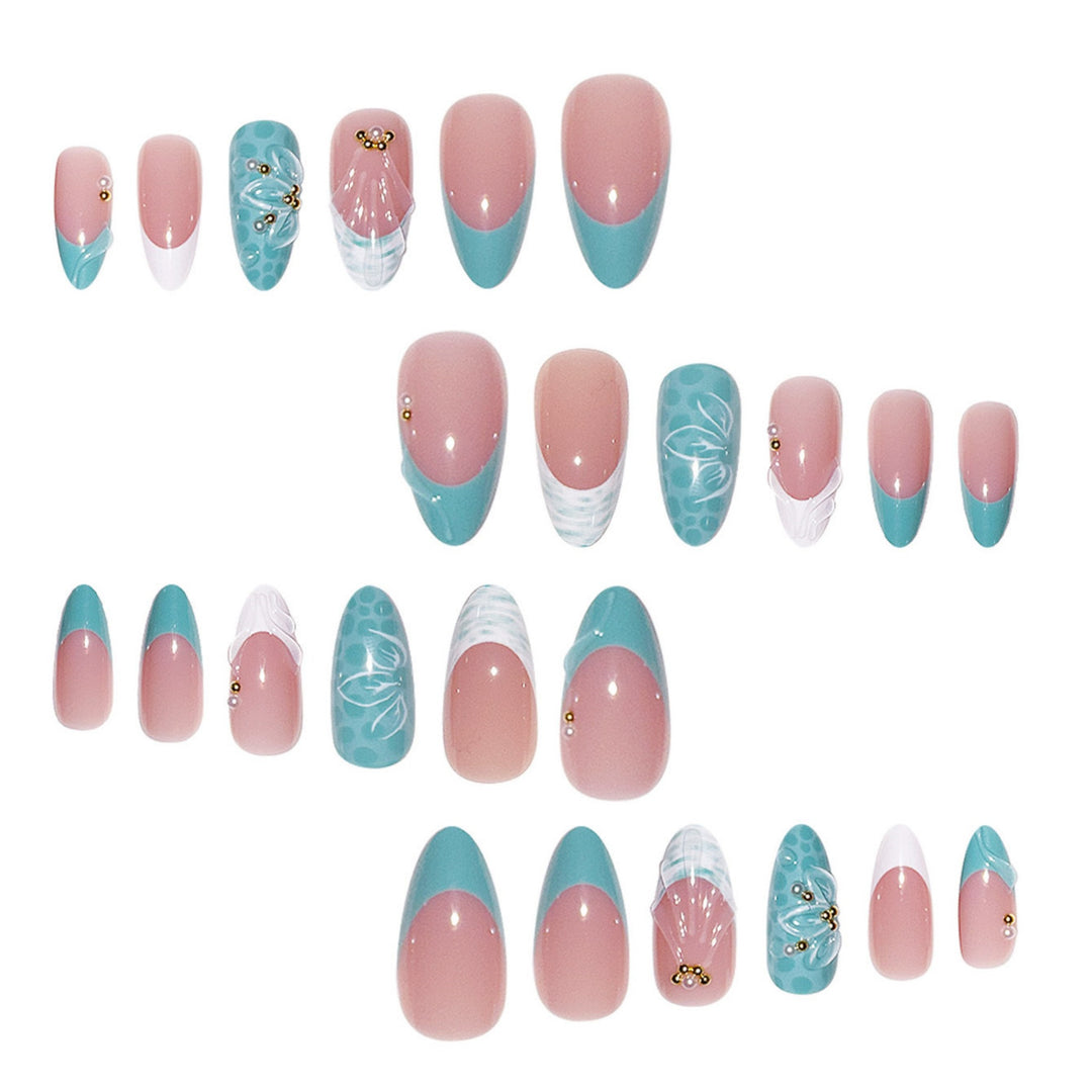 Decorative Floral Stiletto Press-On Nails Kalsten