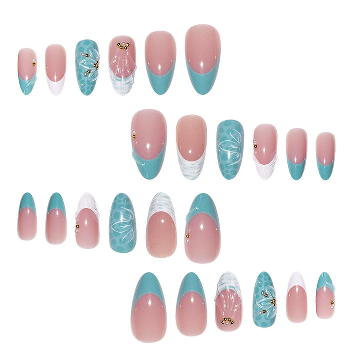 Decorative Floral Stiletto Press-On Nails Kalsten